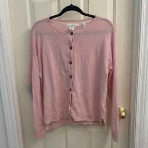 H&M Pink Button-Up Sweater
